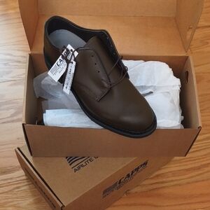 Army Green Service Uniform AGSU Brown Leather Shoes, Size 11E NIB/NWT